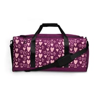 Image 1 of PINK HEARTS DUFFLE BAG