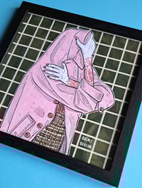 Image 2 of ' DANKE CIAO I' original illustration (21x21cm, frame incl.)