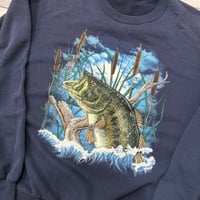 Image 2 of Vintage Largemouth Bass Crewneck - L 