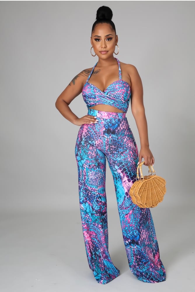 Image of Blue Raspberry Pants Set