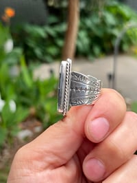 Image 4 of White Buffalo Stamped Statement Ring