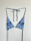 evil heart blue bikini top