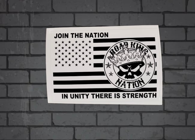 Road King Nation Flag sticker