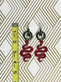 Image 5 of Red Serpent Earrings 