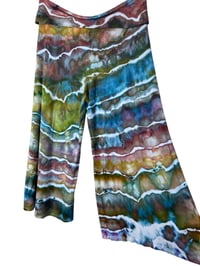 Image 3 of ♻️ UPCYCLED XL Jersey Knit Wide Leg Crop Pants in Cool Geode Ice Dye