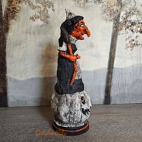 Image 3 of Orange Witch on White Pumpkin 