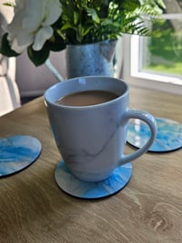 Image 2 of Blue Marble Coasters - 4 pack