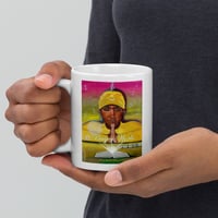 Image 2 of Prayer Works - White glossy mug