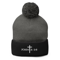 Image 11 of John 3:16 Pom-Pom Beanie