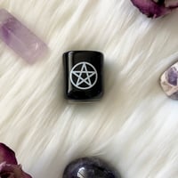 Image 3 of Pentagram Candle Holder + Purple Candle