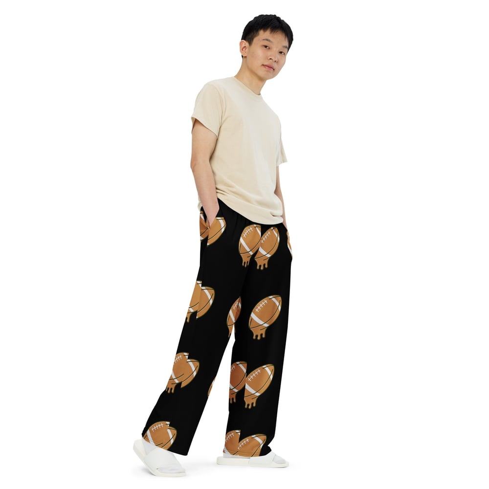 Image of Football All-over print unisex wide-leg pants