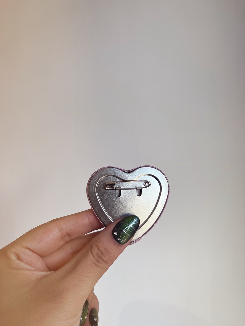 FRAN holographic heart badge