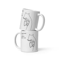Image 3 of upset with me White glossy mug 
