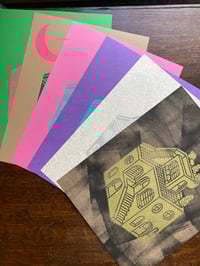 Image 1 of 'I'd Live There I' blockprints