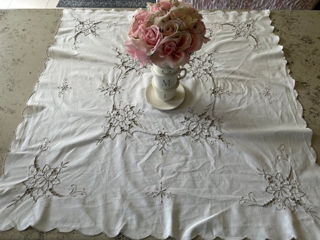 Cutwork supper cloth