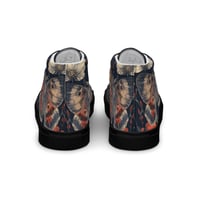 Image 4 of Grunge Goth Style Cottagecore Moth Women’s high top canvas shoes