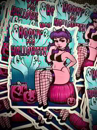 Image 1 of Horny for Halloween  (sticker)