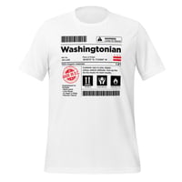 Image 1 of WASHINGTONIAN - "WARNING LABEL" Unisex T-shirt by Mitchcraft
