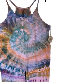 Image 9 of S/M Cotton Blend Knit Pocket Jumpsuit in Muted Spiral Ice Dye