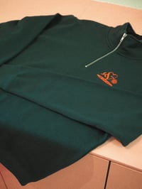 Image 2 of Zip up crew sweater