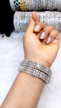 Image 1 of 2 Pieces American Diamond Bangles Set_GPB_1231
