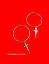 SHARP DAGGER HOOP EARRINGS 
