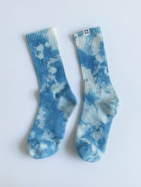 Image 2 of hemp crew sock *clouds*