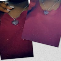 Image 4 of Amethyst Heart Pendant Sterling Silver Necklace 