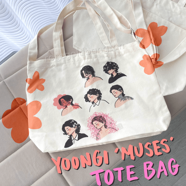 Image of yoongi muses tote bag