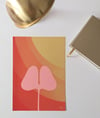 Ginkgo Retro red (Artprint)