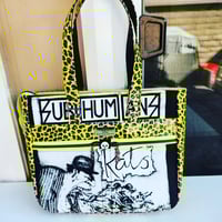 Image 1 of Subhumans punk rock leopard shoulder bag 