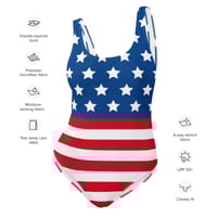 Image 5 of Trump 2024 - USA Flag - One-Piece Swimsuit from PatriotsCo
