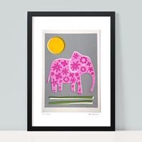Image 1 of Pink Flower Elephant