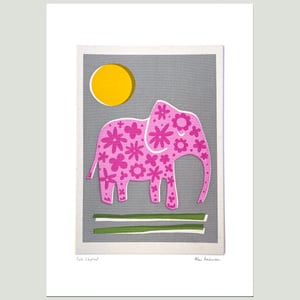 Image of Pink Flower Elephant