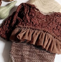Image 2 of Newborn girls bodysuit | Lara | brown