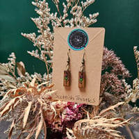 Image 2 of Scottish Thistles Scottish Stave Earrings 