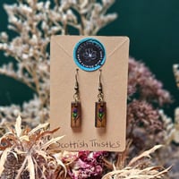 Image 3 of Scottish Thistles Scottish Stave Earrings 