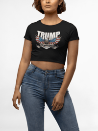 Image 2 of Trump 2024 Take Back America - Women’s Crop Tee from PatriotsCo
