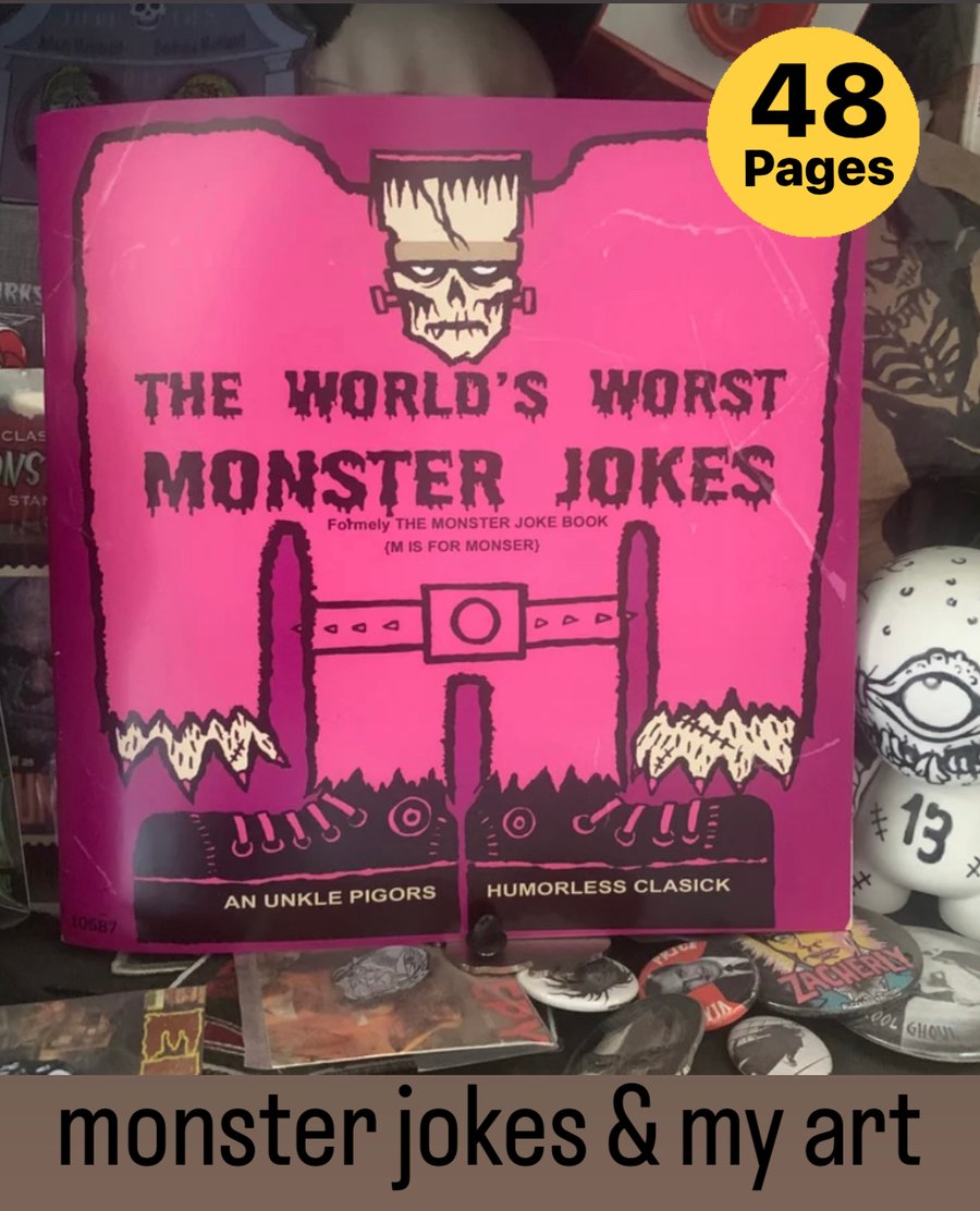 Image of New 48 page MONSTER JOKE BOOK - signed by me 