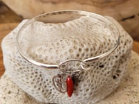 Image 2 of Bracelet laiton plaqué argent rouge étoile 