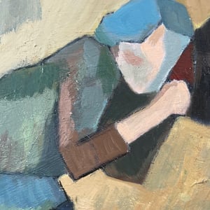 Image of Swedish, Cubist Portrait Painting.