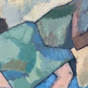 Image of Swedish, Cubist Portrait Painting.