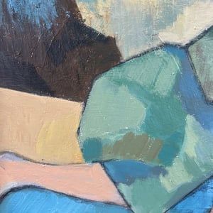 Image of Swedish, Cubist Portrait Painting.