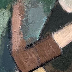 Image of Swedish, Cubist Portrait Painting.