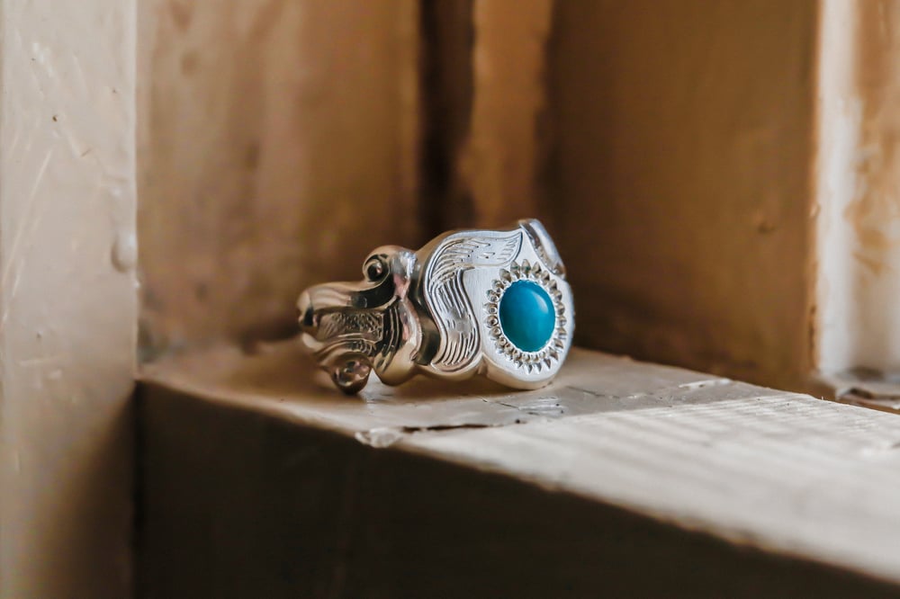Image of Turquoise Scroll Ring