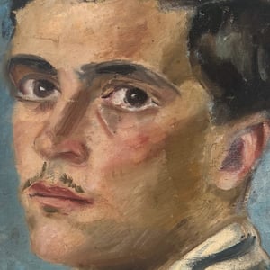 Image of Mid Century, Swedish, Portrait, Oil Painting, MARY-ANN TOLLIN-VERDE 1903 -1993
