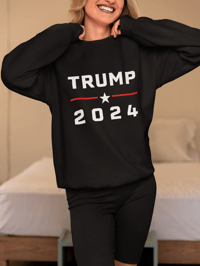 Image 4 of Trump 2024 Sweatshirt, Pro Trump Sweater, Pro America Sweatshirt, MAGA Gift