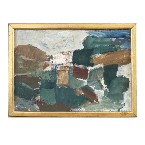 Image of Swedish, 20th C., Abstract, Landscape Painting, Nils Bäcklin 1913-1989