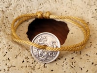 Image 4 of Bracelet ancienne monnaie plaqué argent  5 centimes Belge  " Royaume de Belgique " 