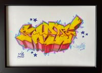 A4 print - "Sprog" with yellow, red and blue